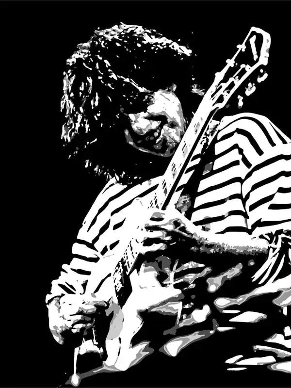 Last Chance Pat Metheny American Jazz Guitarist Legend in Monochrome 3