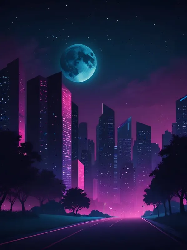 Special Discount Neon City Night