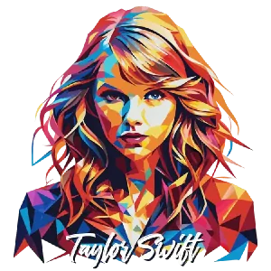 Taylor Swift 01 Portrait Music Icon WPAP Pop Art Style In Demand